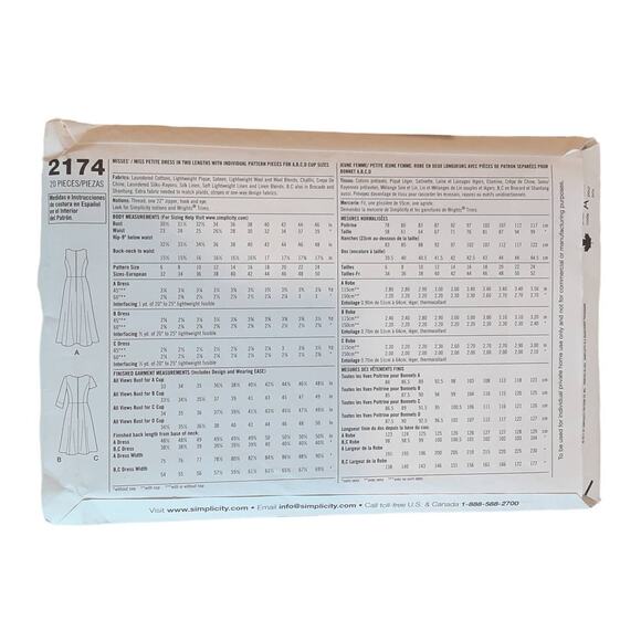 Simplicity 2174 Misses Dress Sleeve Variations Princess Seaming 6 8 10 12 14 - Picture 2 of 6